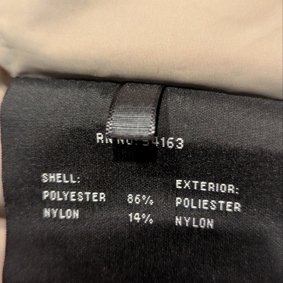 COLE HAAN Rain Jacket w Hood Small Iridescent Beige/Tan - Picture 8 of 9